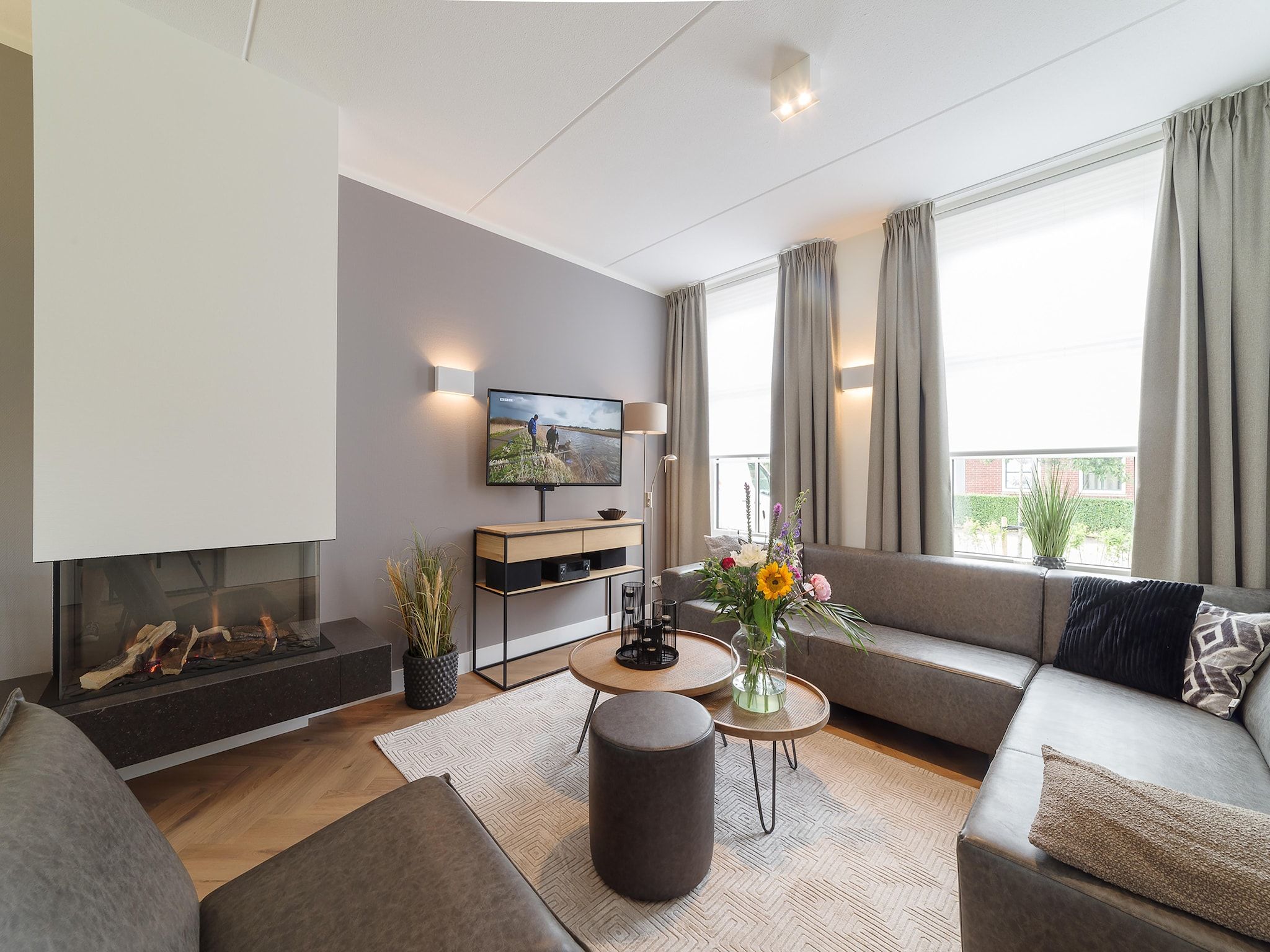 De woonkamer van Zeeuwse Pracht 8 pers in Colijnsplaat