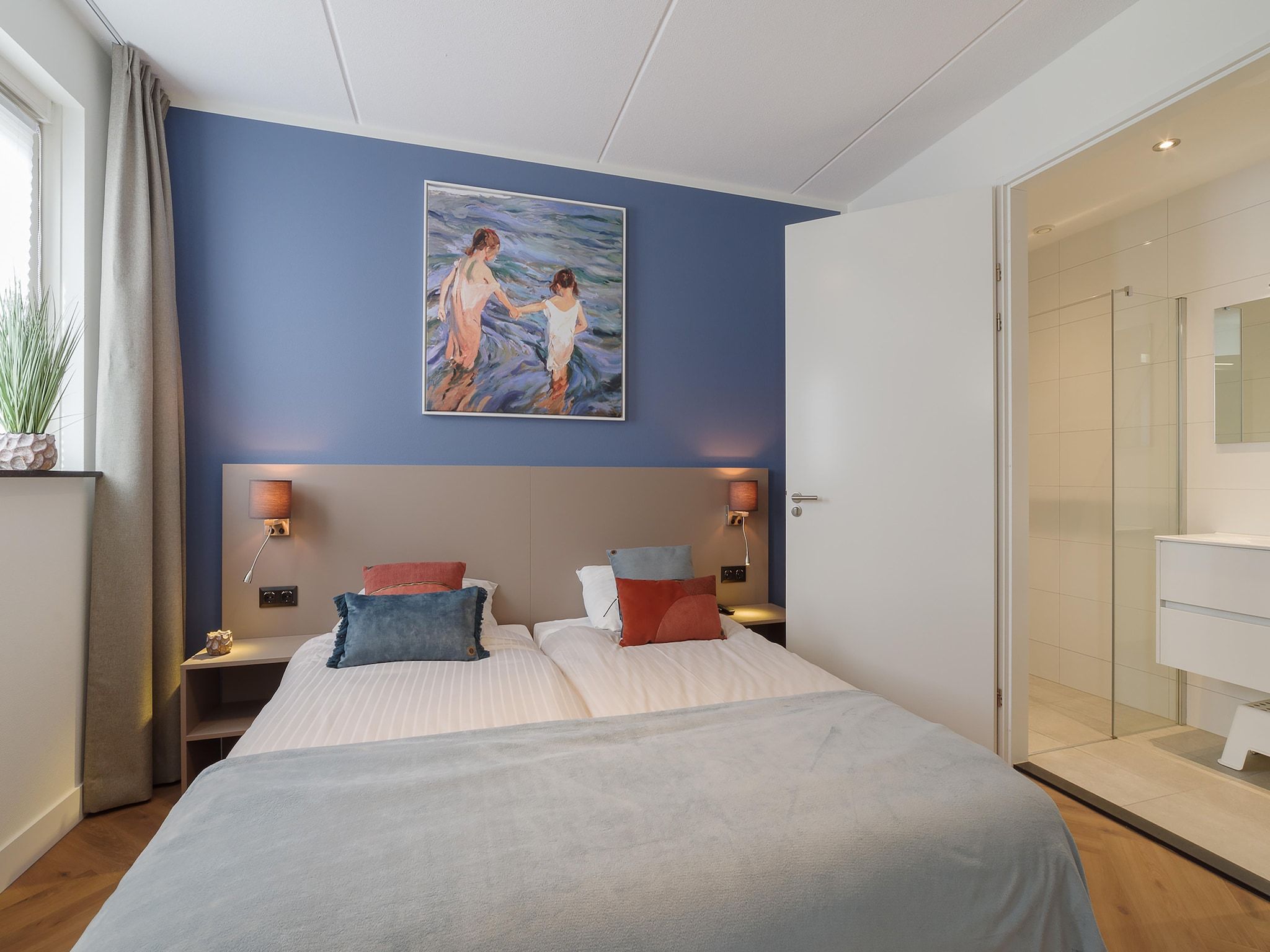 Een slaapkamer van Zeeuwse Pracht 8 pers in Colijnsplaat