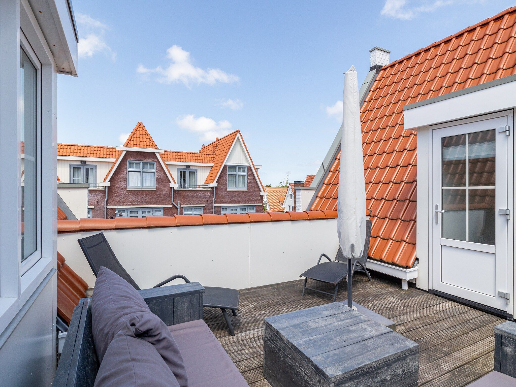 Het uitzicht vanaf appartement Kaapduinseweg 13 Dishoek 13D luxe 6p sauna in Koudekerke