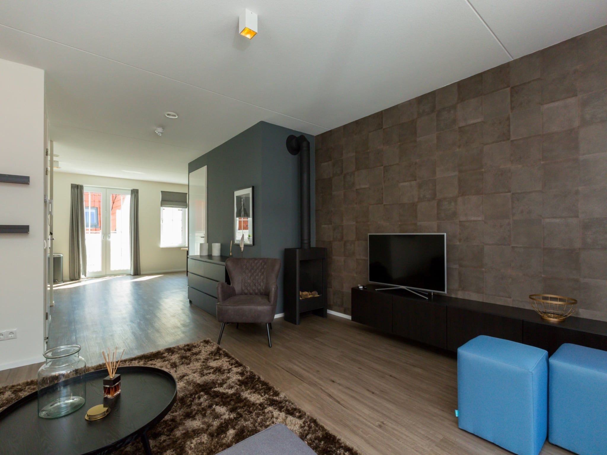 De woonkamer van Appartement Duinhof Dishoek 13F - 6 personen sauna in Koudekerke