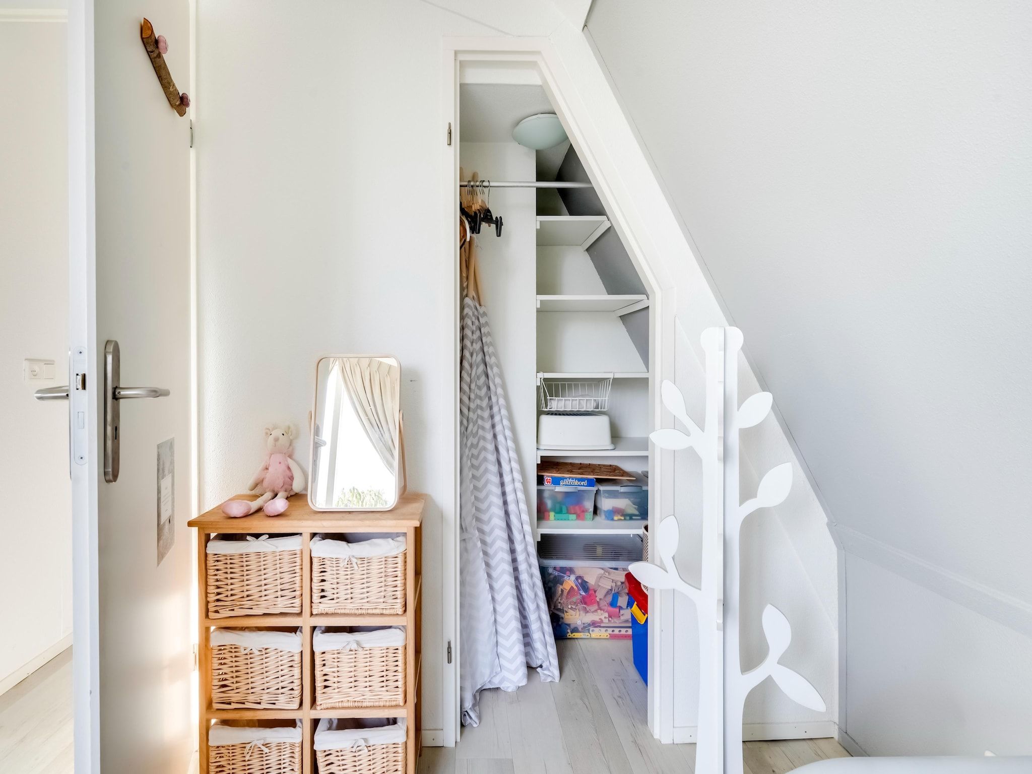 Een slaapkamer van De Zilvermeeuw in Noordwijk