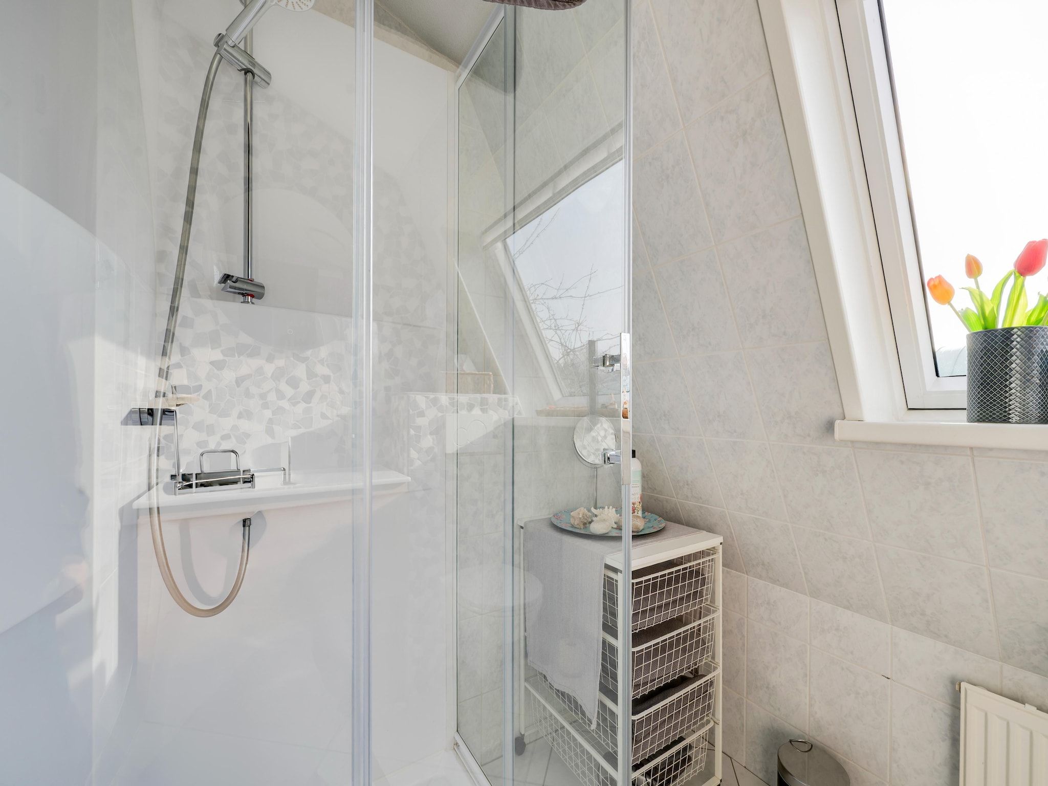 De badkamer van De Zilvermeeuw in Noordwijk