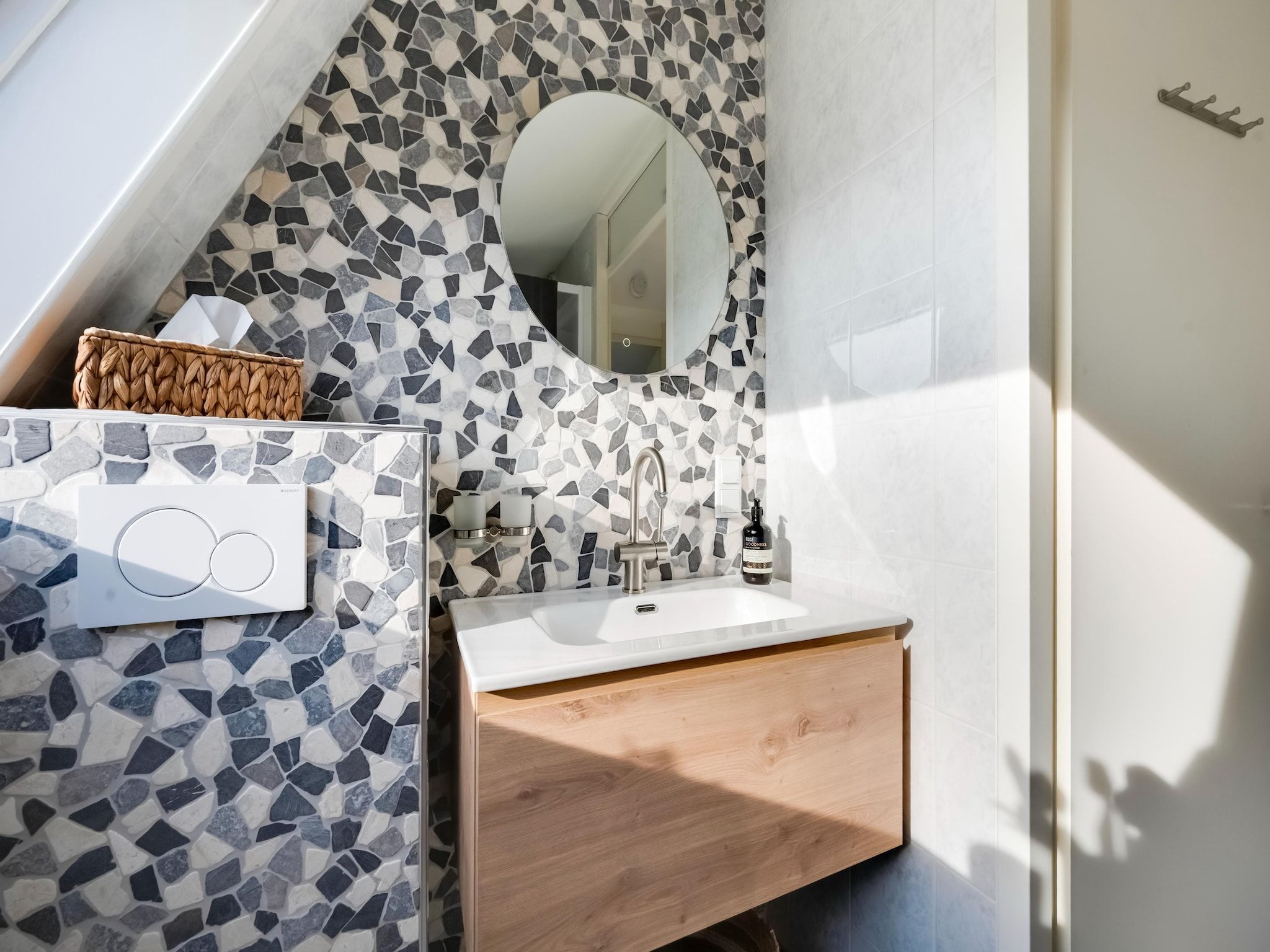 De badkamer van De Zilvermeeuw in Noordwijk