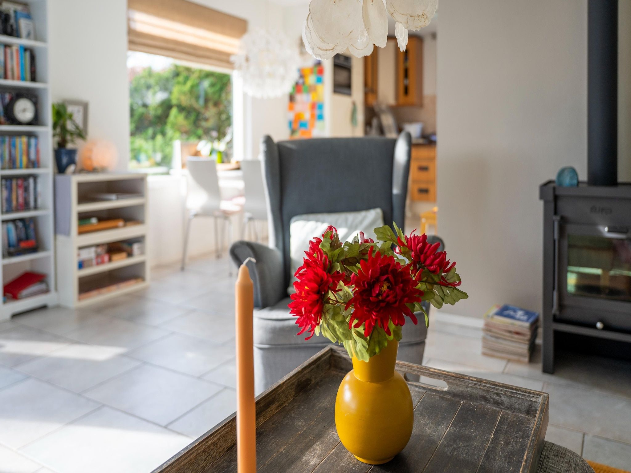 De woonkamer van De Zilvermeeuw in Noordwijk