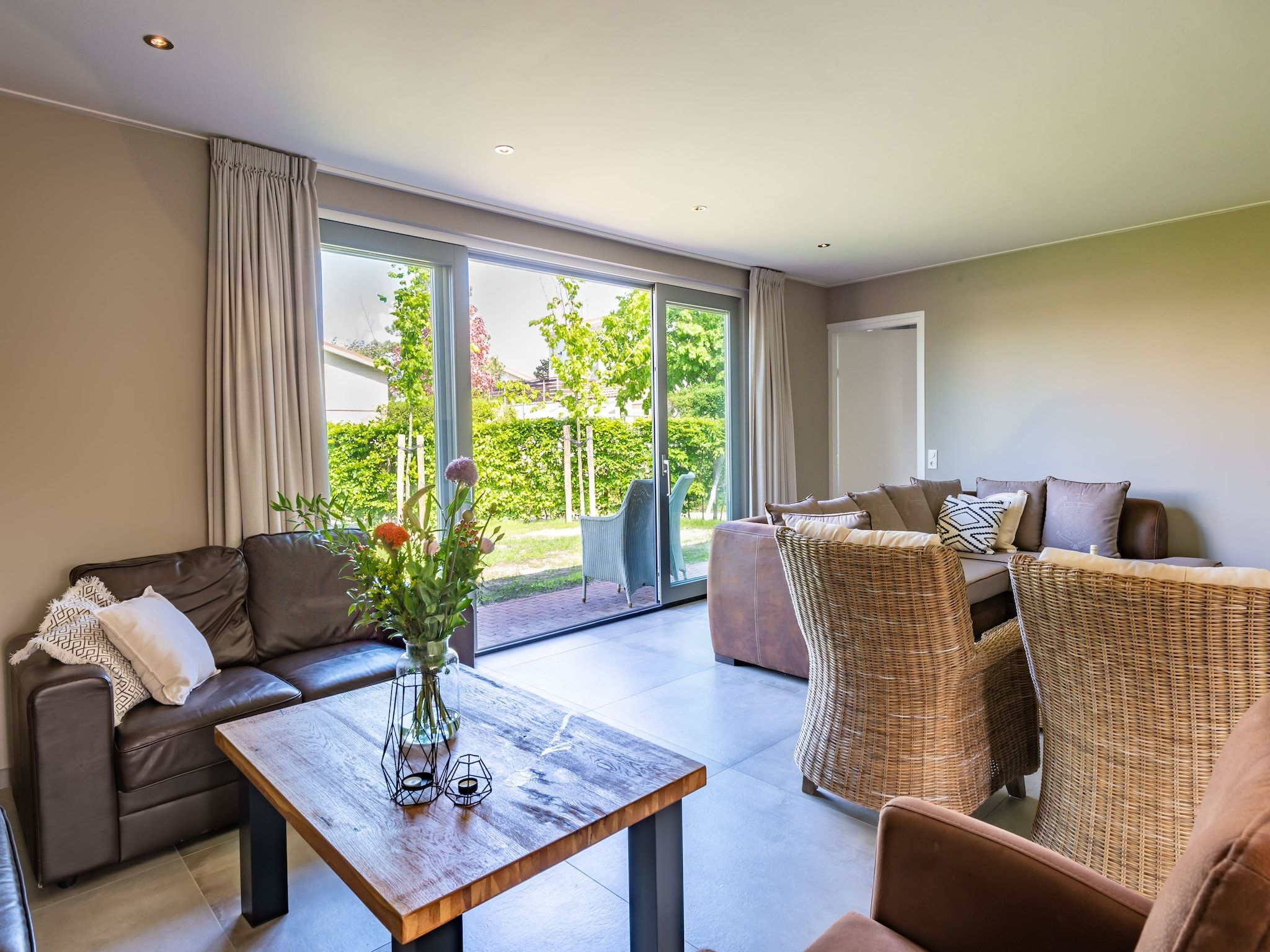 De woonkamer van Cardium 33 in Kamperland