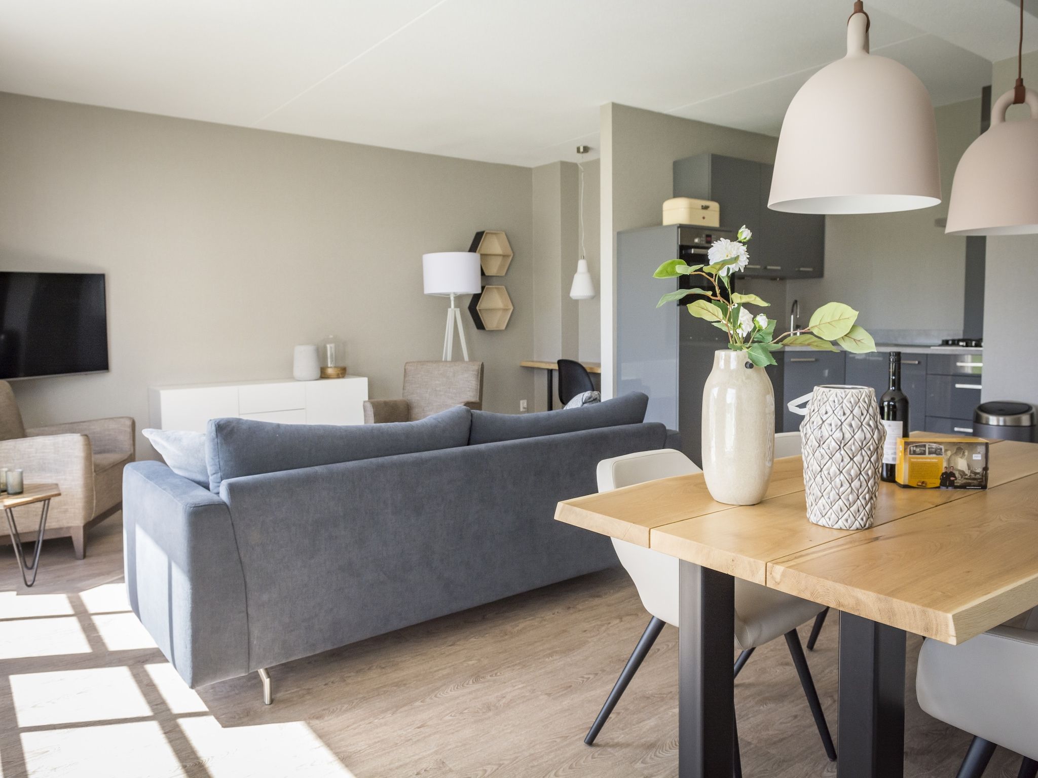 De woonkamer van Bouwlust G17 in De Cocksdorp Texel