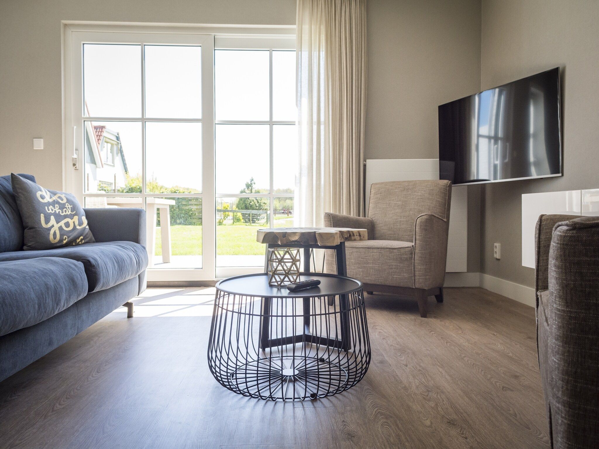 De woonkamer van Bouwlust G17 in De Cocksdorp Texel