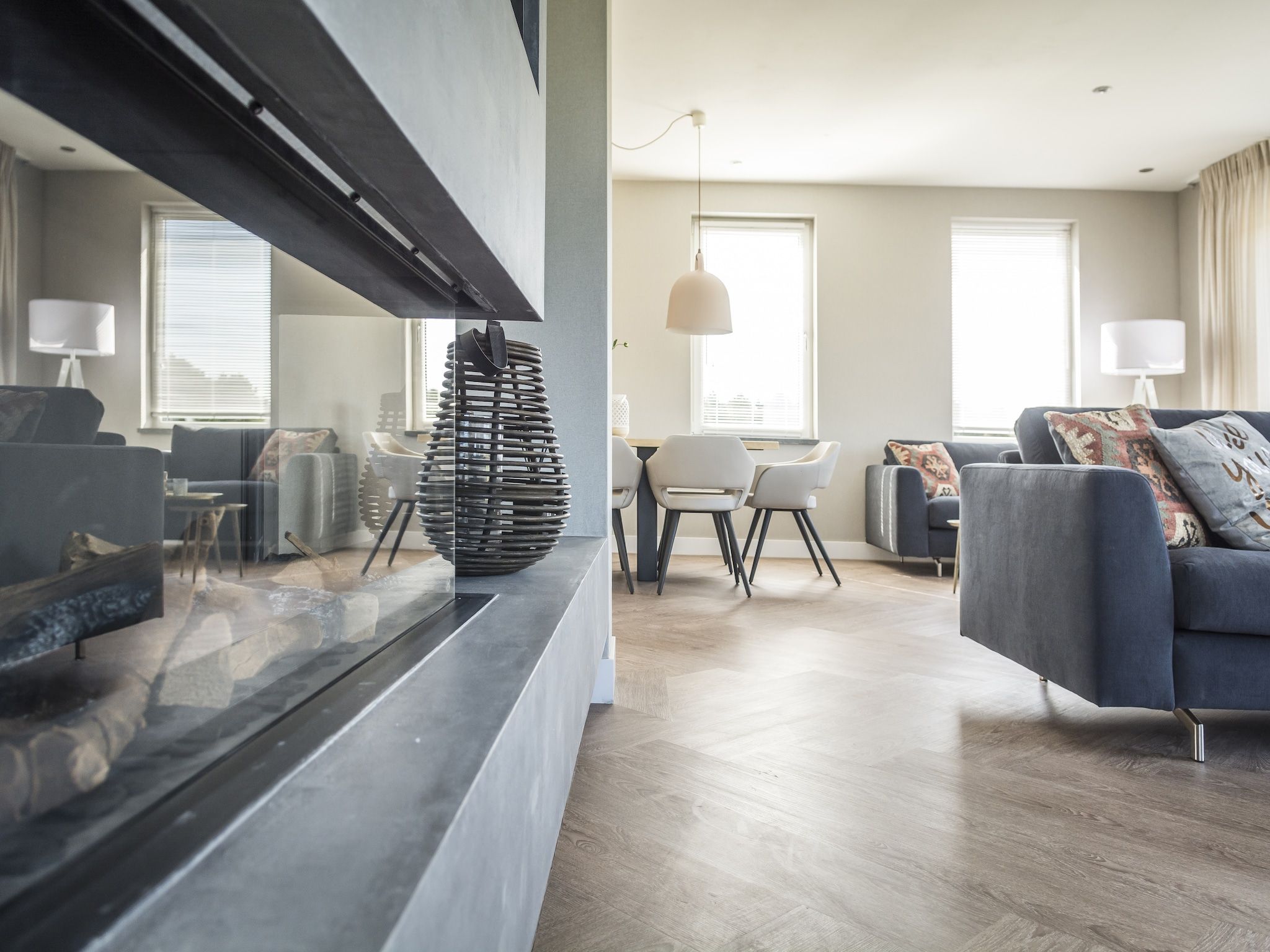 De woonkamer van Villa Bouwlust F Wellness in De Cocksdorp Texel