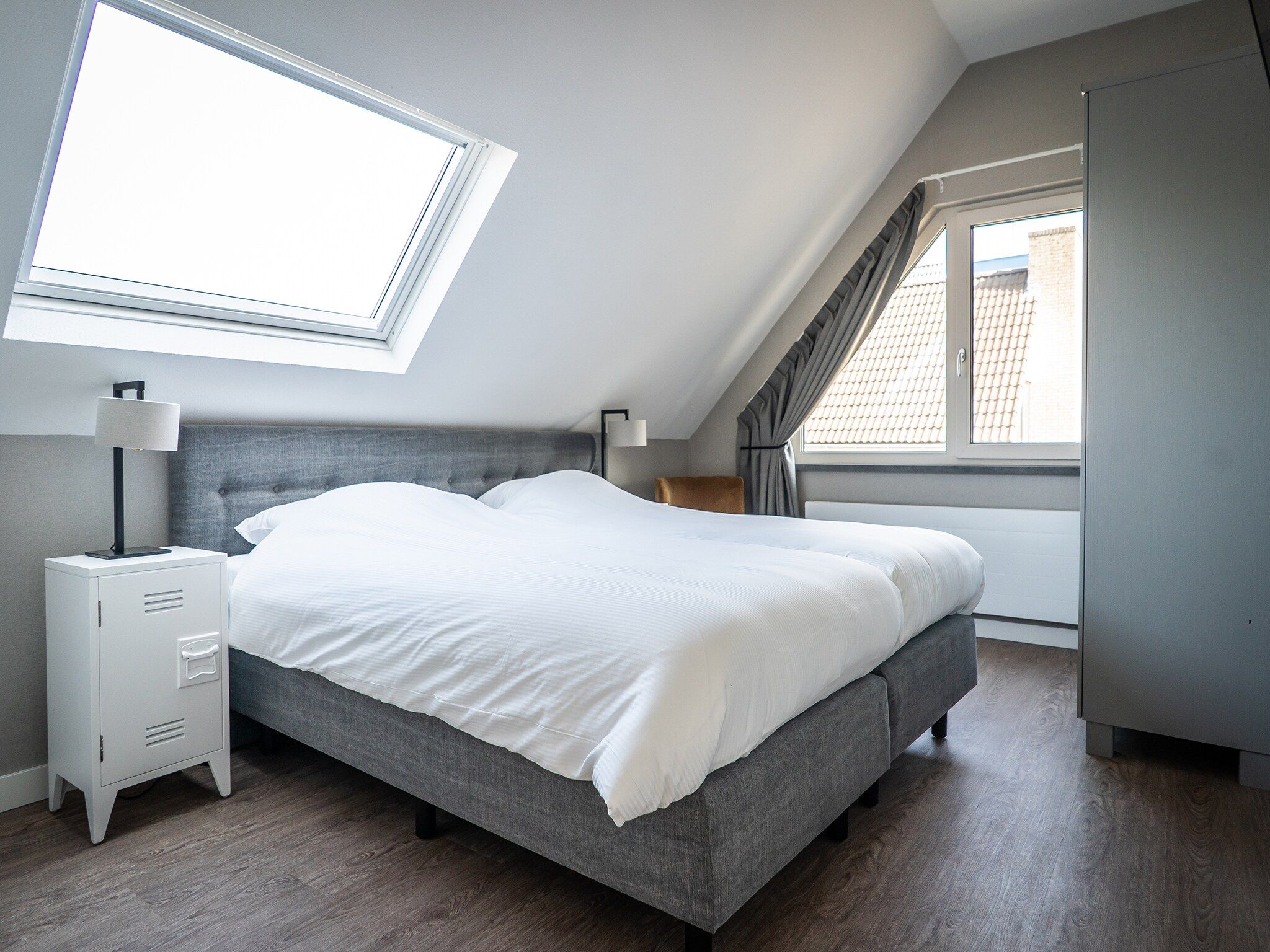 Een slaapkamer van Hodshonstraat B-10 in de Cocksdorp Texel