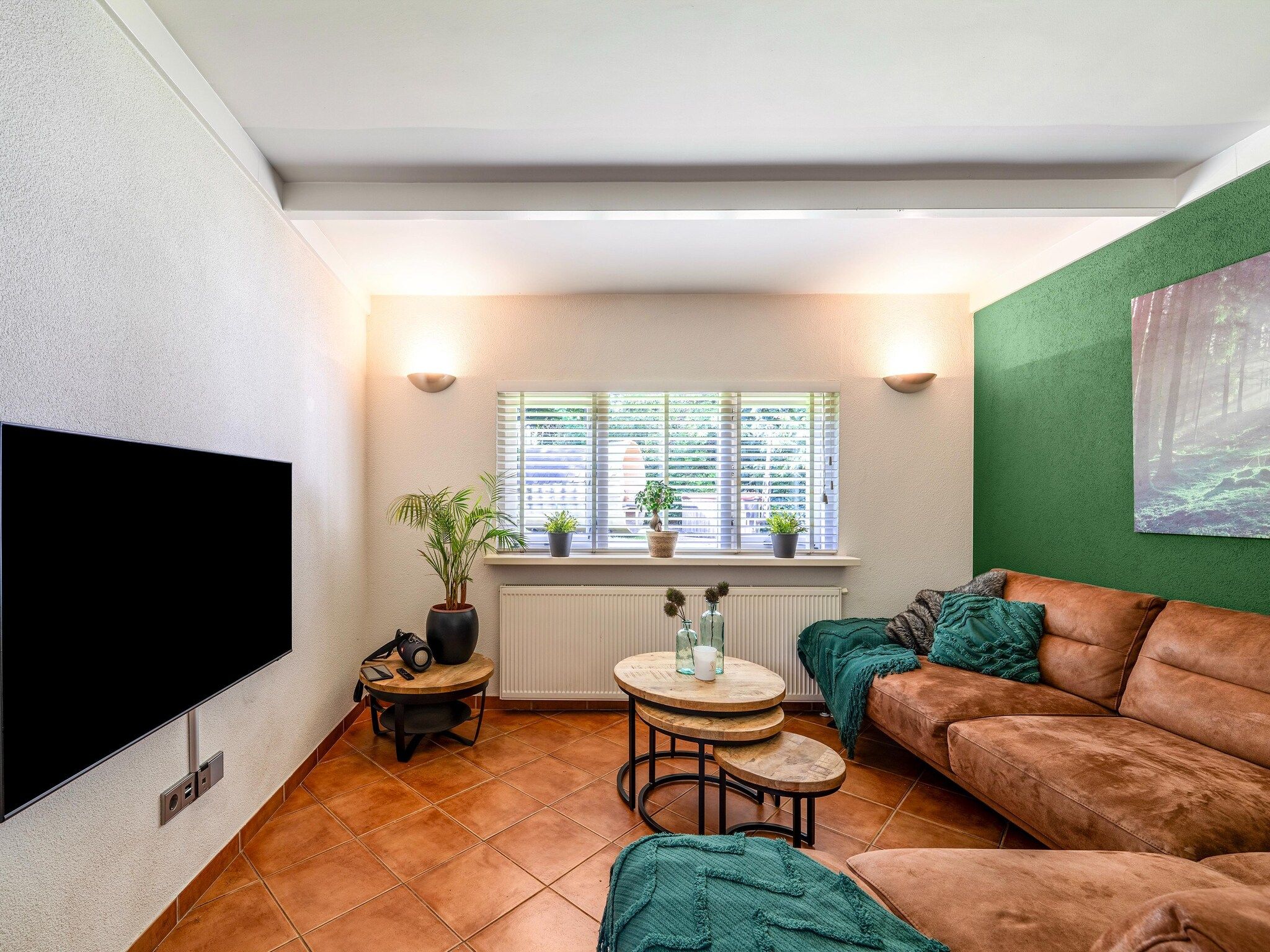 De woonkamer van 't Voortsche Boshuys in Voorthuizen