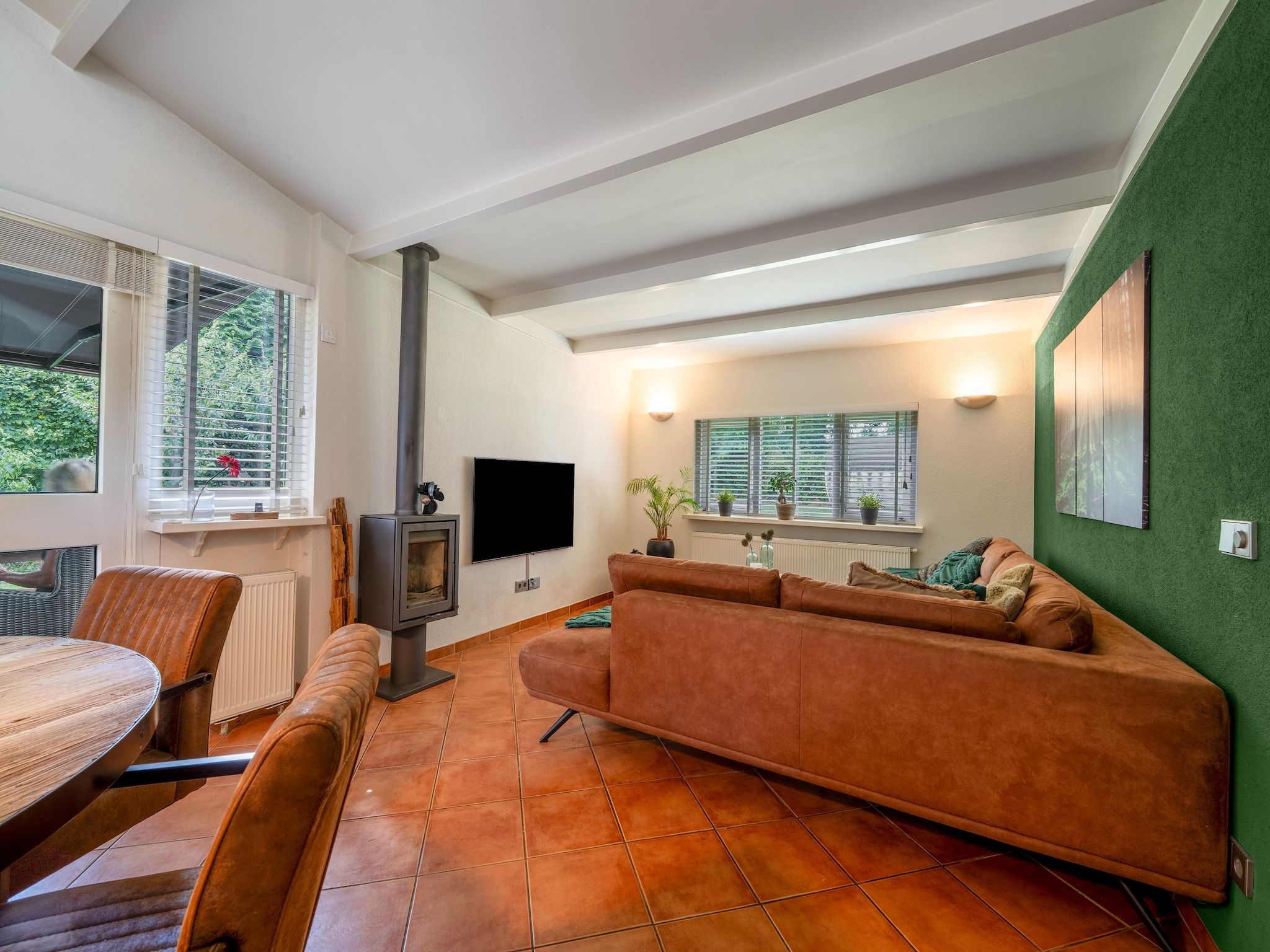 De woonkamer van 't Voortsche Boshuys in Voorthuizen