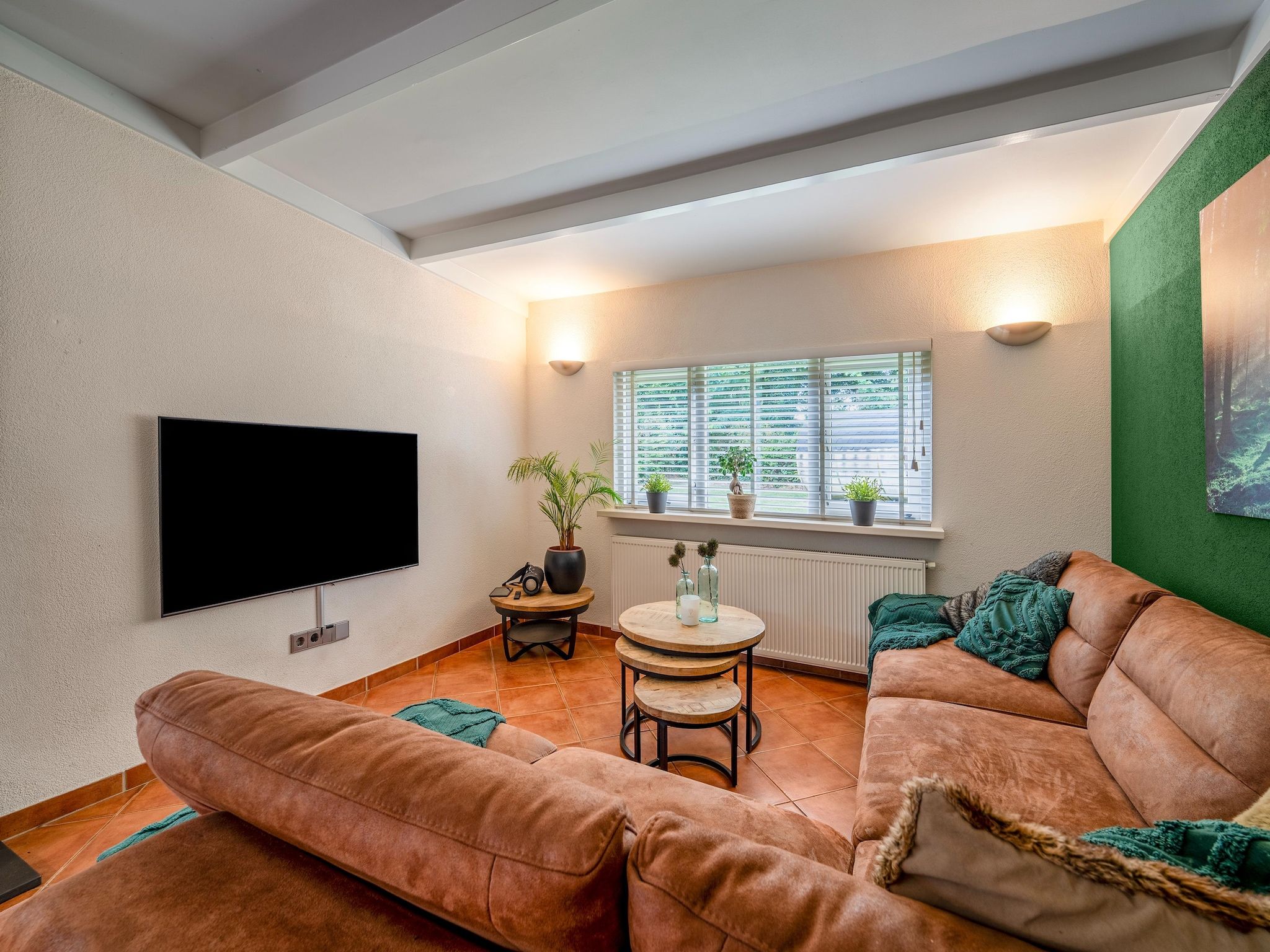 De woonkamer van 't Voortsche Boshuys in Voorthuizen