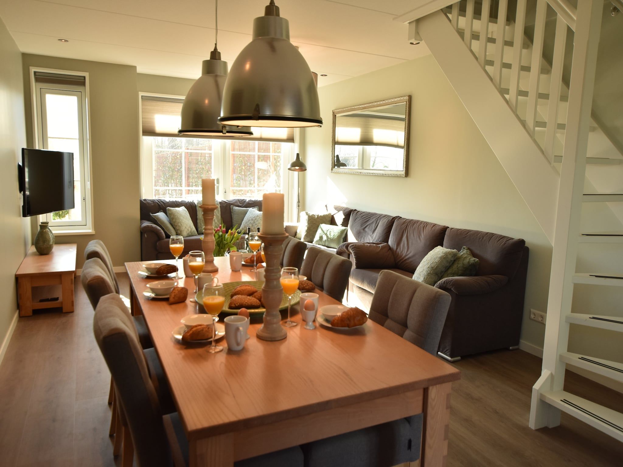 De woonkamer van Scoreldame 6-persoons in Schoorldam