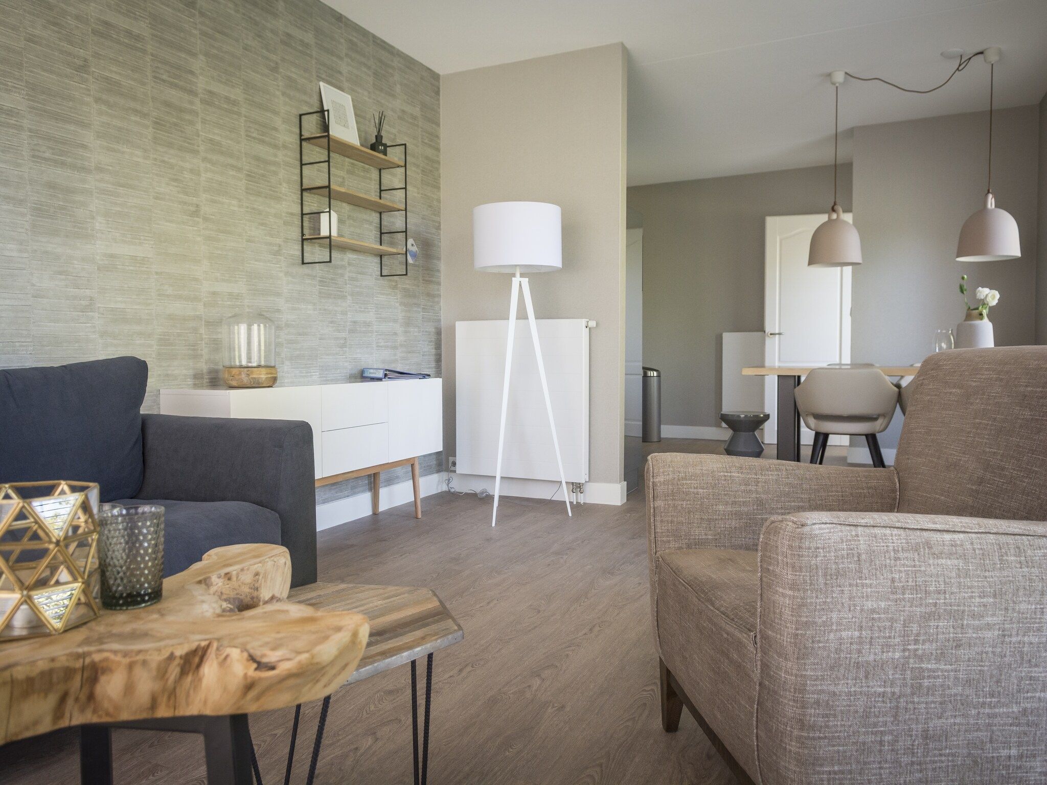 De woonkamer van Bouwlust G13 in De Cocksdorp Texel