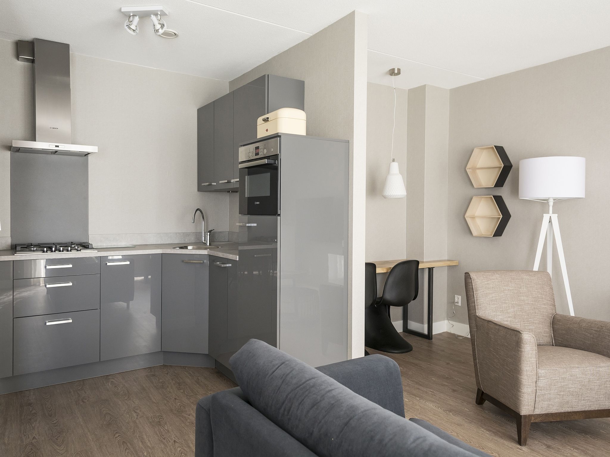 De woonkamer van Bouwlust G15 in De Cocksdorp Texel