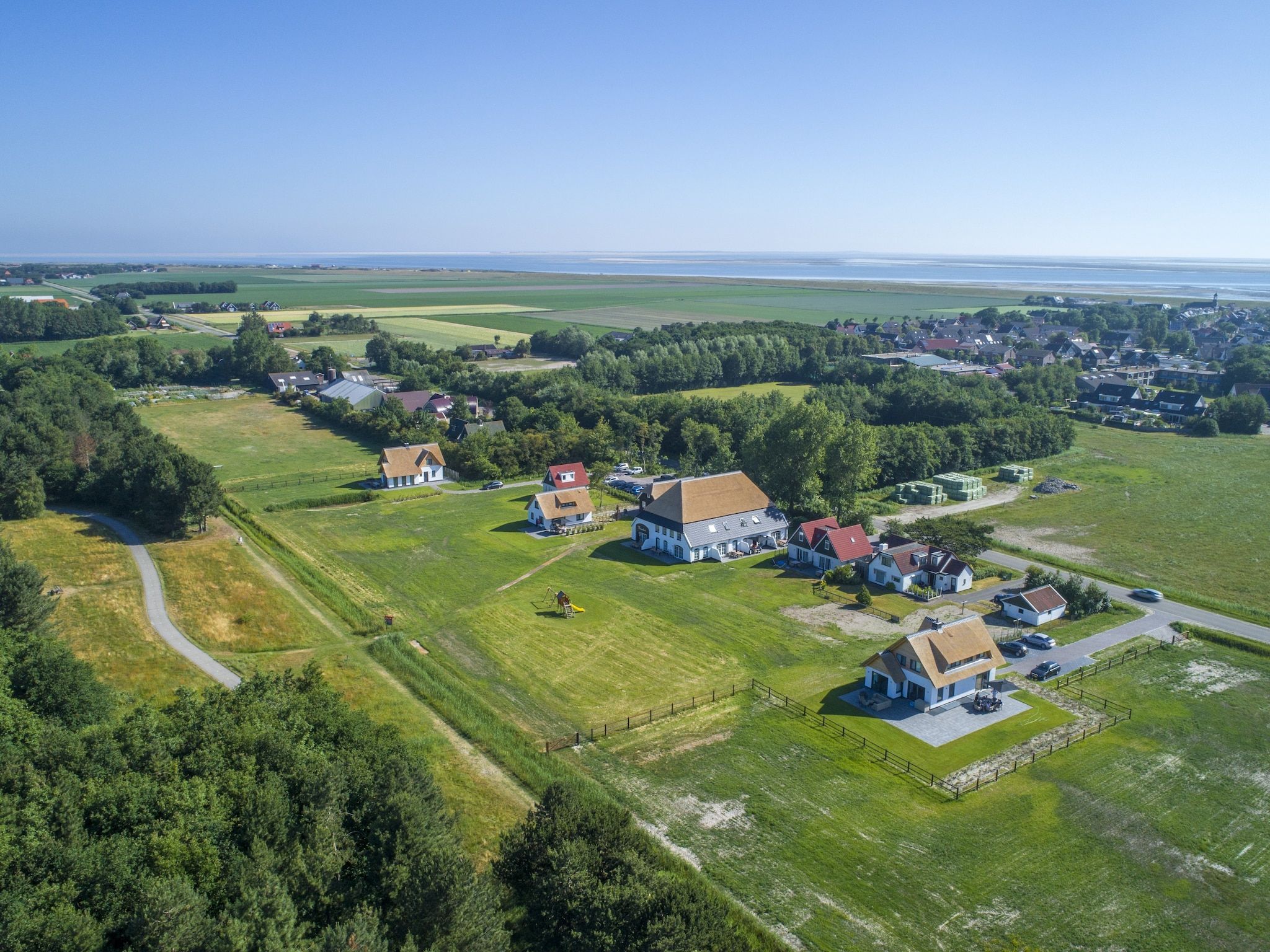 Het uitzicht vanaf Landhuis Bouwlust K in De Cocksdorp Texel