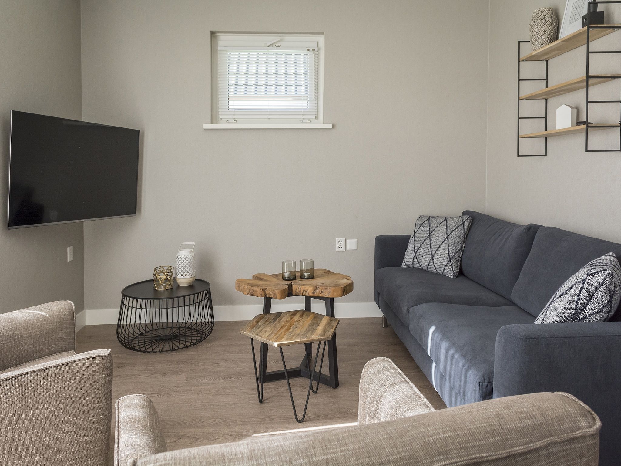 De woonkamer van Bouwlust E11 in De Cocksdorp Texel