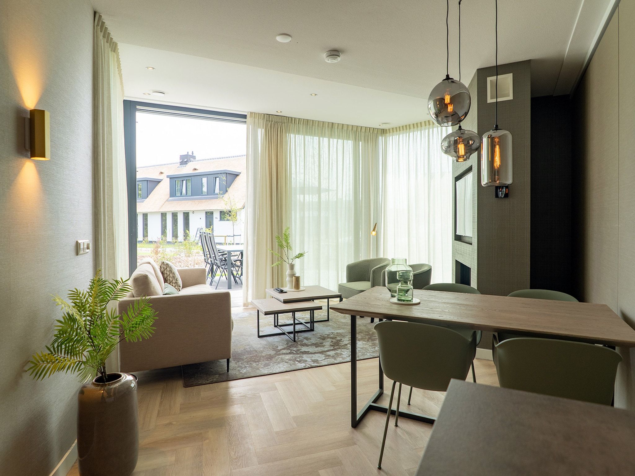 De woonkamer van Villapark De Koog 1 in De Koog