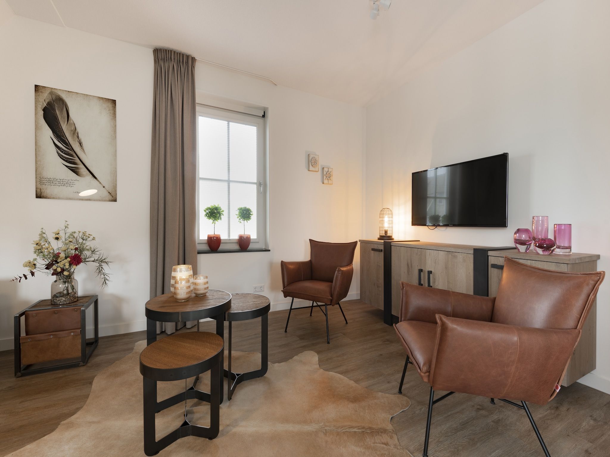 De woonkamer van Friese Meren Villa's 7 in Delfstrahuizen