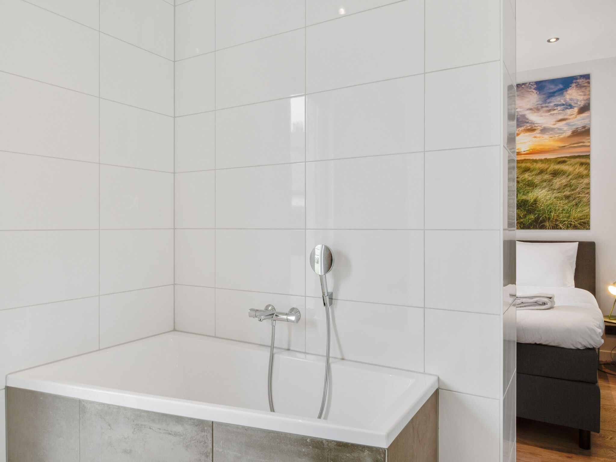 De badkamer van De Koog nr 1 - 6 pers woning de luxe in De Koog Texel