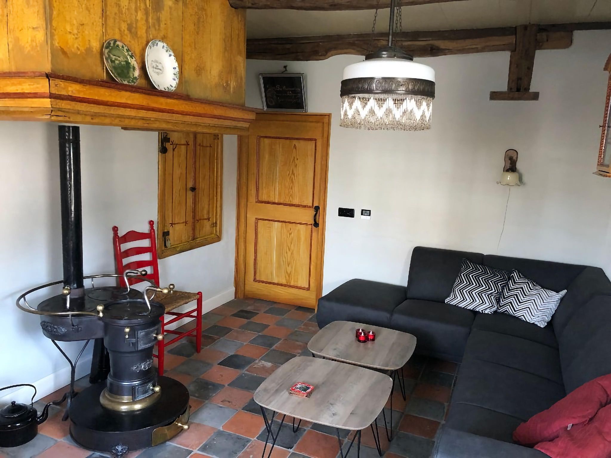 De woonkamer van woonboerderij in Staphorst voor 6 personen in Rouveen