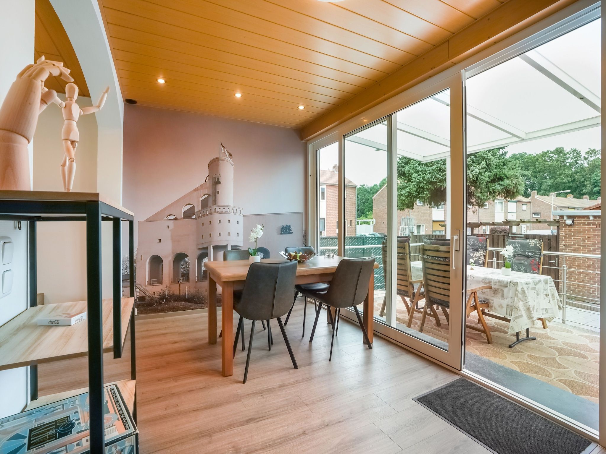 De eetkamer van Vakantiewoning De Linge in Kerkrade