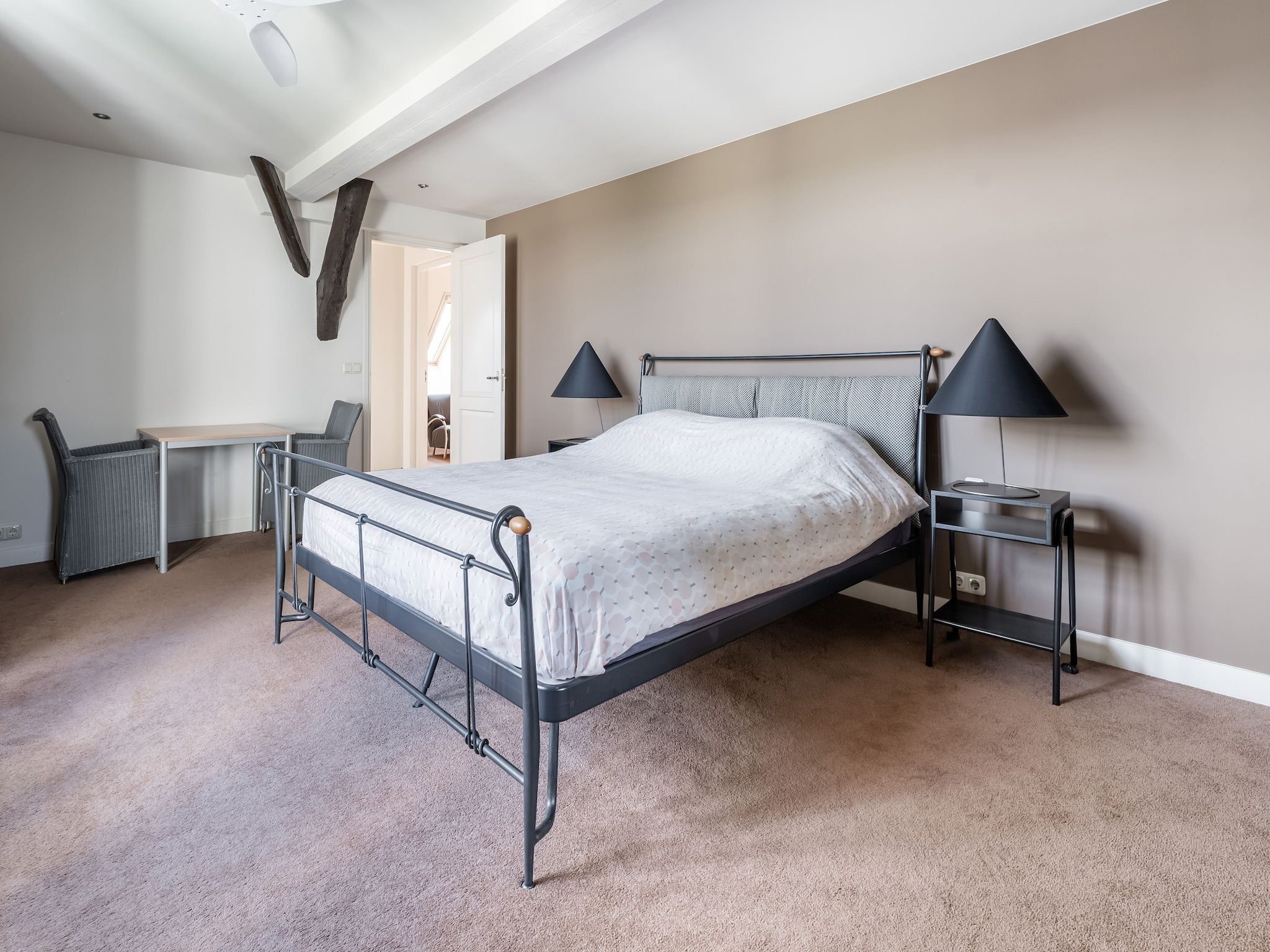 Een slaapkamer van De Pauwenhof in Heiloo