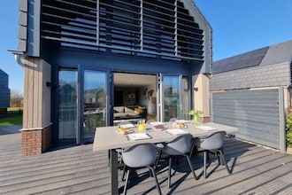 Watervilla in Balk met eigen aanlegsteiger in Balk