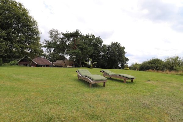 Terras - Villa in Ommen met privévijver in Rheezerveen (3)