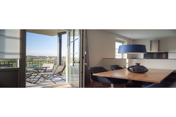 De eetkamer van Zeeuwse Parel luxe Appartement 4 pers 2 bdk in Colijnsplaat